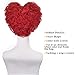 Aicos Fashion Red Heart Cosplay Wig Curly Short Buns Anime Cosplay Queen Costumes Wigs with Crown+Free Wig Cap