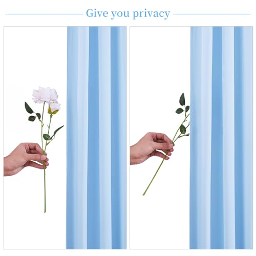 10x10 Baby Blue Backdrop Curtain for Baby Shower Parties Wrinkle Free Light Blue Curtains Backdrop Drapes Fabric Decoration for Birthday Party Photography 5ft x 10ft,2 Panels by Tao-Ge - Image 6