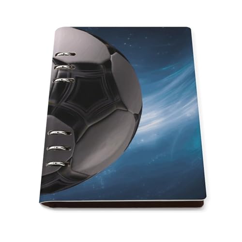 Carnet de notes ligné en cuir A5 avec couverture rigide noire pour l'écriture au bureau