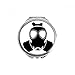 PM2.5 Skeleton Gas Head Hand Compact Mirror Round Portable Pocket Glass