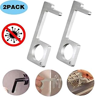 Auto safety Hygiene Hand Handheld Non-Contact Door Opener & Stylus Keychain Tool-2 Pack
