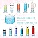 Onlymory Silicone Boot for 30 40 OZ Stanley Cup Accessories, Glitter Boots for Stanley 20OZ 30OZ Tumbler Ice-Flow 16OZ Bottle, Anti-Slip Bling Protector Bottom Cover Sleeve, Clear Ocean Blue