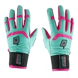 Sportz Drip Batting Gloves - Genuine Leather Gloves for Baseball & Softball Players - Unisex-Youth, Unisex-Adults (Adult Small/Medium)