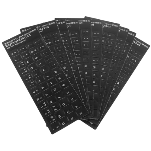 Pegatinas para teclado en español de PVC blanco para estudiar a distancia y teletrabajar mejor