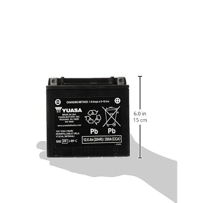 Yuasa YUAM7RH4L YTX14L Factory Activated AGM Battery