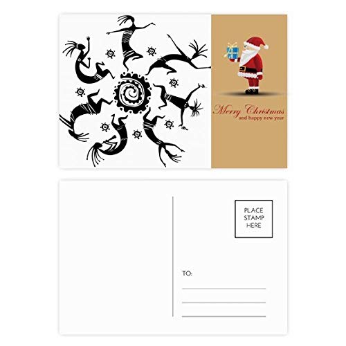 Cartes postales Celebrate Mexican Totems Père Noël : lot de 20 cartes de vœux