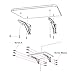 Yescom Wall Mounted Floating Folding Desk Wooden PC Dining Drop Leaf Table Workbench 24