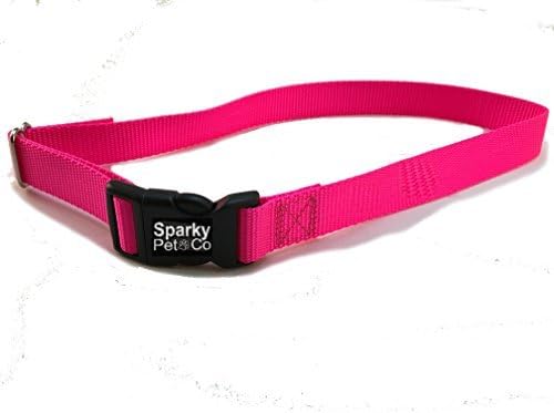 Sparky Pet Co 3/4" Solid Nylon Replacement Strap for Stubborn Dog Stay + Play Wireless Fence Receiver (PIF00-13672) (NEON Pink)