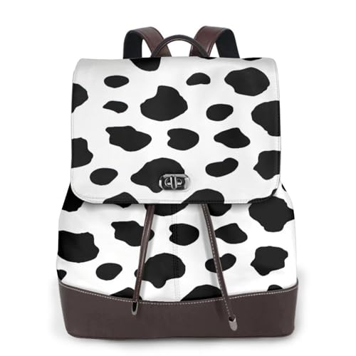 Sac à dos en cuir imprimé vache pour femme idéal pour le bureau et les sorties