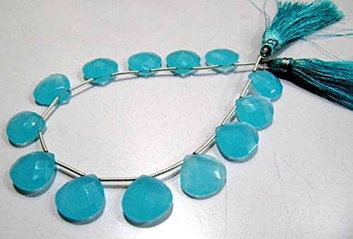 Hydro Quartz Calcédoine en Cœur Facetté pour Vos Bijoux d'Été Chic