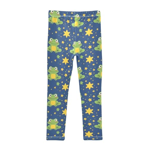 Frog and Star Blue Girls Leggings Athletic Pants Tights Stretch Bottom2