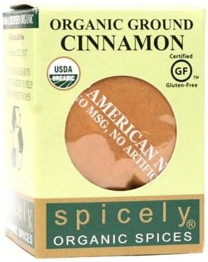 Spicely Organic Cinnamon Ground, 0.6 Ounce (Pack of 6)
