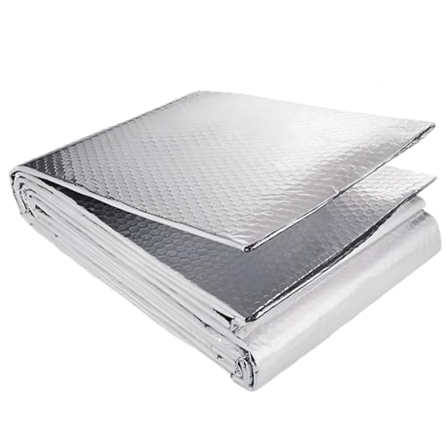 MZECH Foglio Isolante Termico 0.6m x 20m, Pannello Isolante Termico, Riflettente Pannello Termoriflettente per Termosifoni, Pellicola Isolante Termico per Finestre Pavimenti Tetti(0.6x10m)