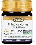 Flora - Mānuka Miel 515+ MGO/15+ UMF - 100% Māori-Owned Nouvelle-Zélande Native Bush Honey, 100% Traçable MGO, Durable, respectueux de l'environnement, guérison naturelle, 250 g Jar