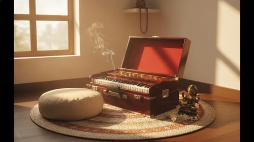 Image of Folding Harmonium With 42-Keys,7 Bellow, Two Reed(Bass-Male), 3.5 Octave, Coupler, Chudidaar With Free Paaded Carry Bag