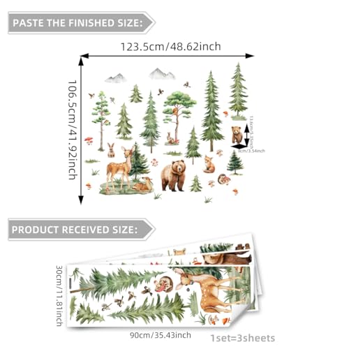 Vinilos decorativos infantiles de bosque Woodland Nursery miniatura 3