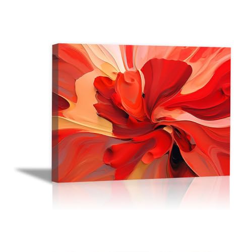Tableau sur toile paysage tulipe abstrait pour raviver un mur blanc vide