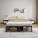 LUMUNANCE Metal Bed Frame Queen Size - 14 Inch Heavy-Duty Queen Platform Bed Frame No Box Spring Needed, Easy Assembly, Noise-Free, Sturdy Mattress Foundation, Underbed Storage Space