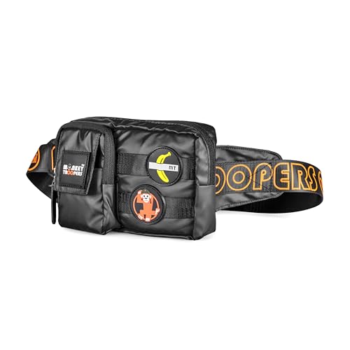 Image of Monkey Troopers Webby Waist Bag, Crossbody, Chest Bag for Men Women Girls Boys, Lightweight, Durable, Travel, Hikking, Casual, Dailyuse, Water Resistant (Black)