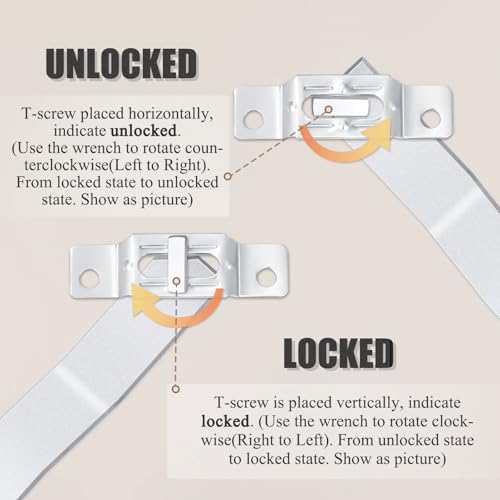 Image of 5PCS T Wrench T Security Picture Hanger Wrench T Screw Security Wrench for Picture Security Lock Picture Framing Supplies