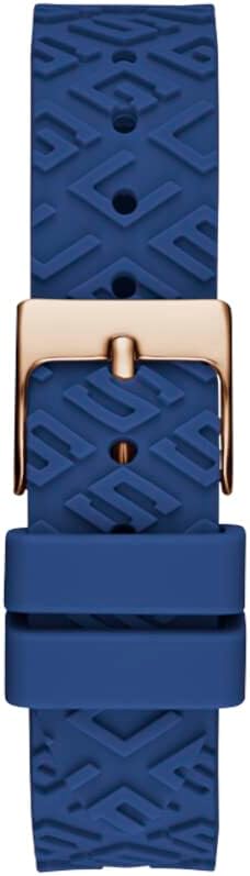 GUESS Ladies 34mm Watch - Blue Silicone Strap, Blue Dial, Biobased Nylon Case