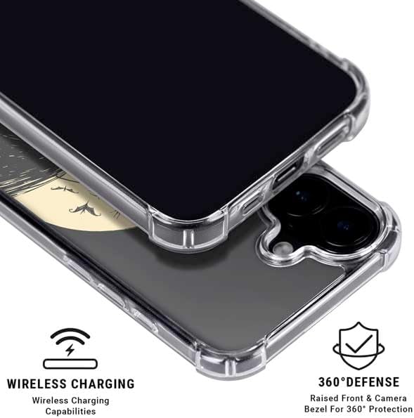 Skinit Clear Phone Case Compatible with iPhone 16 - Officially Licensed Disney The Nightmare Before Christmas Jack and Sally Meant to Be Design