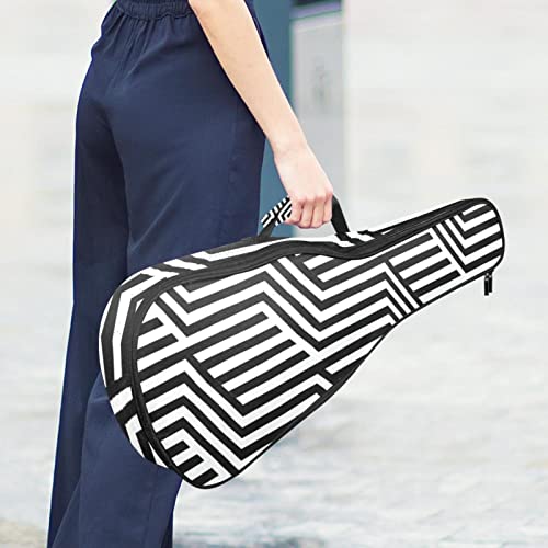 Sac robuste pour ukulélé soprano en mousse dense 10 mm et design hexagonal
