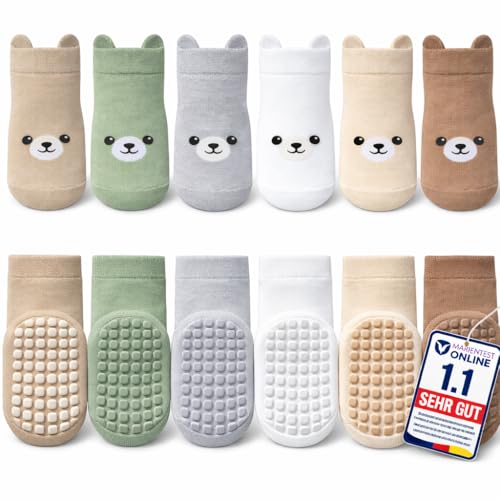 Kleinbär Stoppersocken Kinder & Baby ABS Rutschsocken Babysocken Antirutsch Baby Socken 012 Monate Kindersocken 13 & 35 Jahre (Gr. 2730) Baby Junge 2 Designs