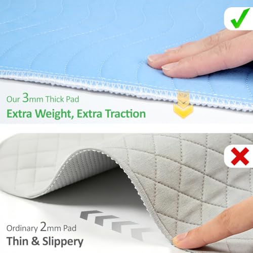 Image of Washable Underpads 36 inchx36 inch(2 Pack)- Dual-Sided & Ultra-Thick, Heavy Duty Waterproof Nursing Pads Incontinence Bed Pads, Reusable Washable Pee Pads for Dogs, Diaper Changing & Adults Pads