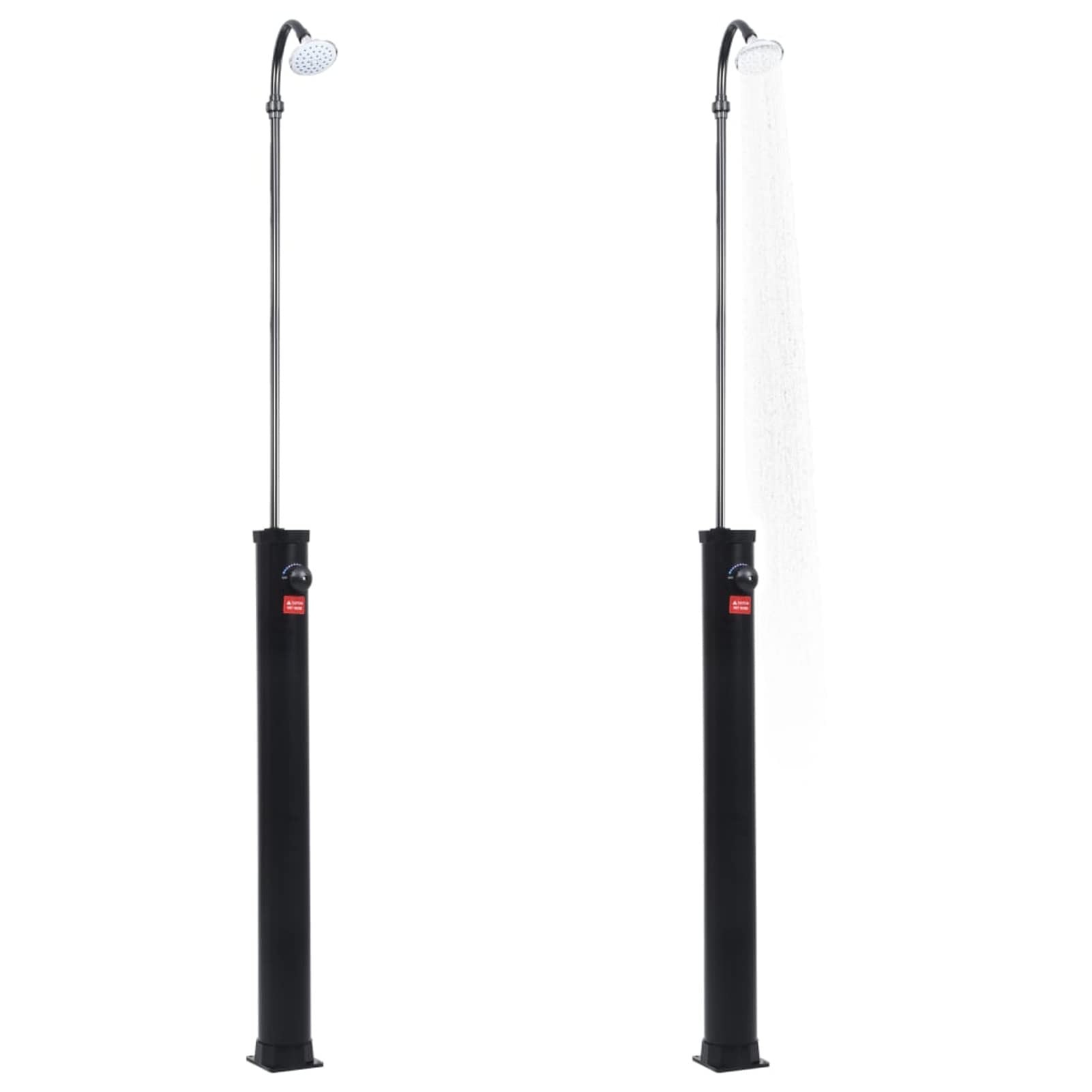 Lechnical Doccia Solare da Giardino Nera 215 cm 8 L,Doccia Solare da Giardino,Doccia da Esterno