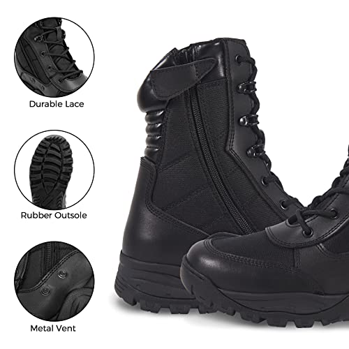Wideway Mens 8 Inch Tactical Boots Outdoor Working Boots Lightweight Military Desert Boots For Hiking Combat #TOP3