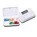 RDJSHOP 2 szt. automatyczny dozownik na tabletki, elektroniczny czasomierz na tabletki z 5 alarmami przypominającymi timer, inteligentne pudełko na tabletki z cyfrowym organizerem na tabletki dla pacjentów Parkinsona, szary