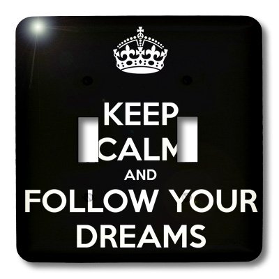 Housse pour interrupteur 3dRose lsp_173392_2 déco murale Keep Calm