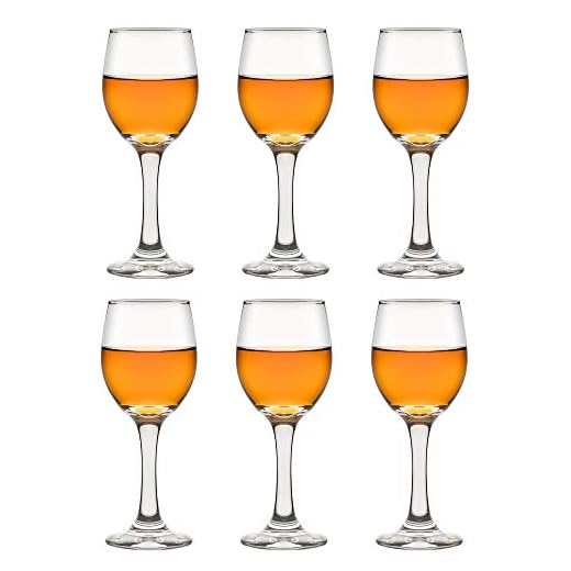Libbey Snapsglas Perception Cordial – 122 ml/12,2 cl – 6 stycken – med fot – diskmaskinssäker