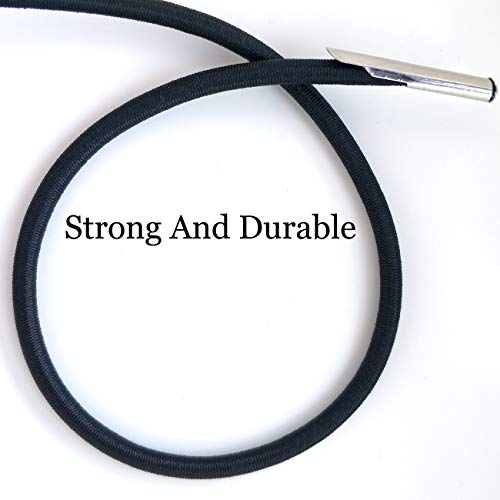 Image of Replacement Cords for Zero Gravity Chair 4 Cords Patio Recliner Repair Laces for Lounge Chair Bungee Chair Antigravity Chair (Black)