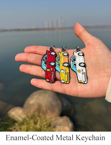 Image of Car Keychain Compatible with Vintage Porsche 911,Metal Key Chain,For Porsche 911 Key chain, Enamel Keychain