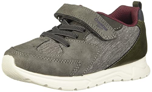 OshKosh B'Gosh Boy's Bowie Athletic Sneakers, Grey, 4 Toddler