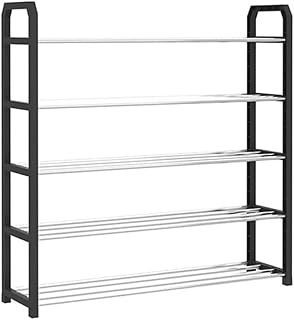 Shoe Racks Storage Metal Cabinet Black Corridor, Door Shoe Rack Storage No Tools Required, Shoe Racks Storage Cabinet Ideal for Bedrooms or Hallways