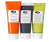 Origins GinZing Glow-Boosting,Clear Improvement Charcoal,Drink Up Overnight Avocado-infused mask Set