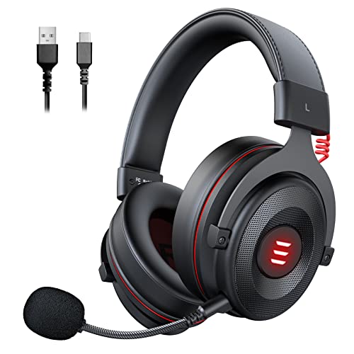 EKSA E900 Wired Gaming Headset with Microphone - PS4 Headset with Detachable Noise Cancelling Mic - 7.1 Surround Sound - Over Ear Headphones Compatible with PC, PS4, PS5, Xbox One, Computer, Laptop
