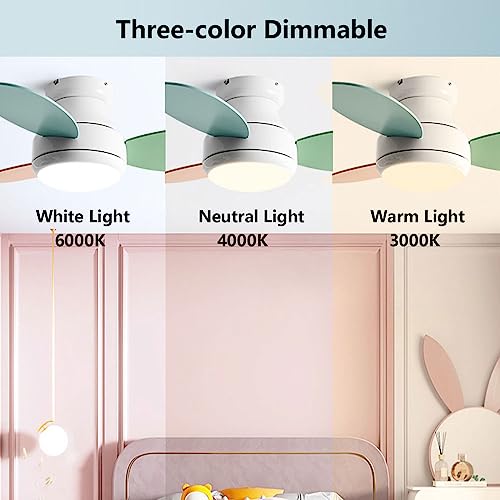Ventilateur de plafond avec lumière télécommandé à 6 vitesses pour salon