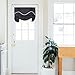 Jilron Paste Style 100% Blackout Door Curtain French Doorway Curtains for Glass Door/Front Door/Sliding Door/Patio Door/Kitchen Door/Back Door 26 x 75 inches, 1 Panel, Black