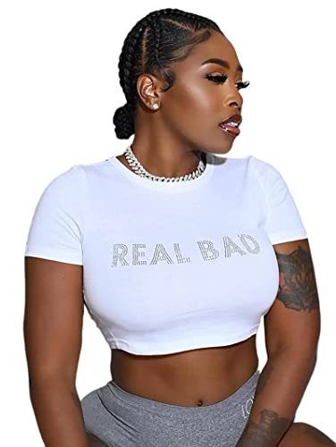 Zoyami Womens Graphic Crop Top Short Sleeve Y2k Baby Tees Fairy Grunge Summer T-Shirt2