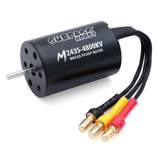 Moteur brushless 2435 4800KV étanche haute vitesse SurpassHobby arbre 2mm pour buggy RC échelles 1/16