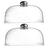 LABRIMP 2個ポータブル フードカバー ケーキスタンドカバー 虫よけ 持ち手付き 移動に便利