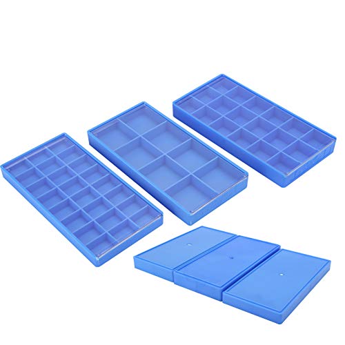 Da Dini Aufbewahrungsbox für 3 Teile, Uhren-Organizer, Kunststoff-Perlen, Ohrring-Behälter (8 Fächer, 18 Fächer, 24… – Bild 6