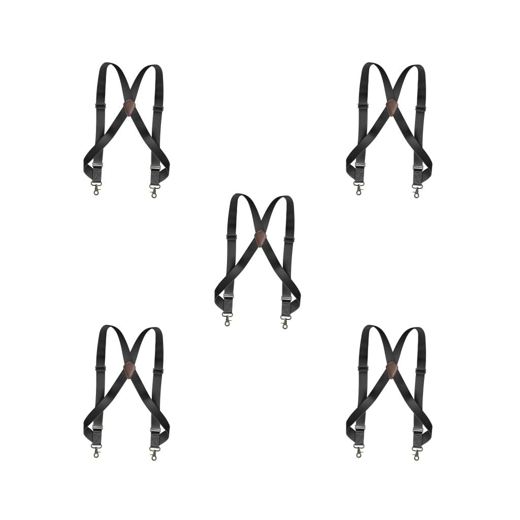 Tirantes giratorios para hombre en forma de X, elásticos, 3,6 cm de ancho, ajustables, color café