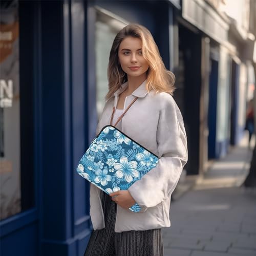 Funda para portátil de 13-14 pulgadas Hawaii Blue Flowers miniatura 7