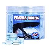 200 Stück Auto-Scheibenwascher, solide Auto-Reinigung, Brausetabletten, Scheibenwaschkonzentrat-Tabletten für Auto, Küche, Fenster, Glasreinigung