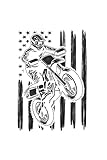  US Flag Motocross Dirt Bike Enduro Mx Biker Motorcycle: 6x9 Notizbuch